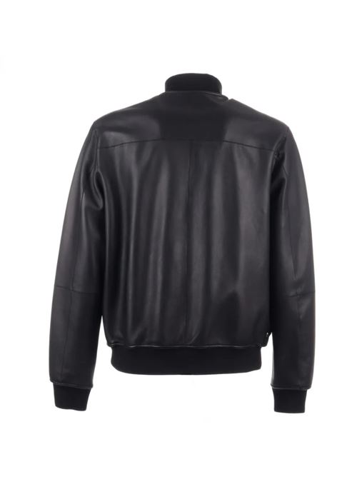 Giacca in pelle con bordi a coste THE JACK LEATHERS | CASH REVERS.J34